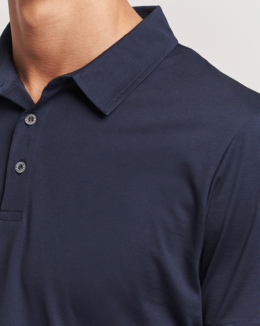 Heren | Polo's | Sunspel | Cotton Jersey Polo Navy