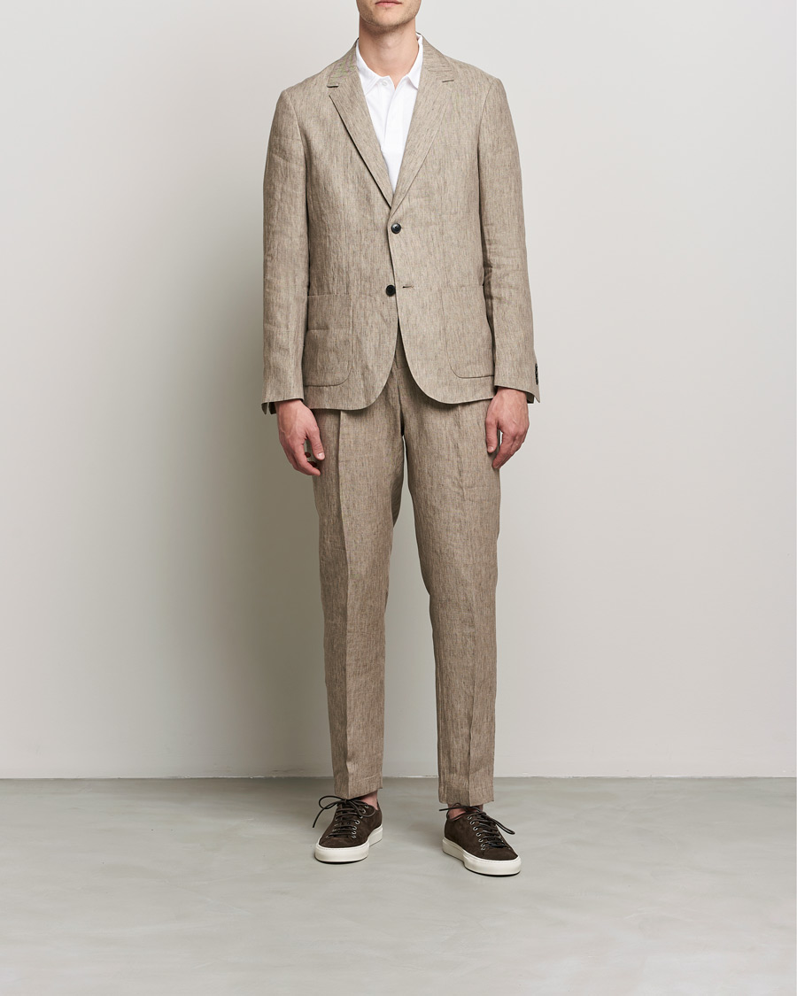 Heren | Blazers | Sunspel | Relaxed Linen Blazer Dark Stone