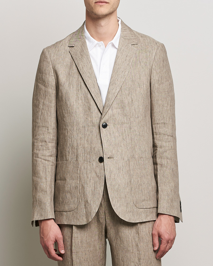 Heren | Blazers | Sunspel | Relaxed Linen Blazer Dark Stone