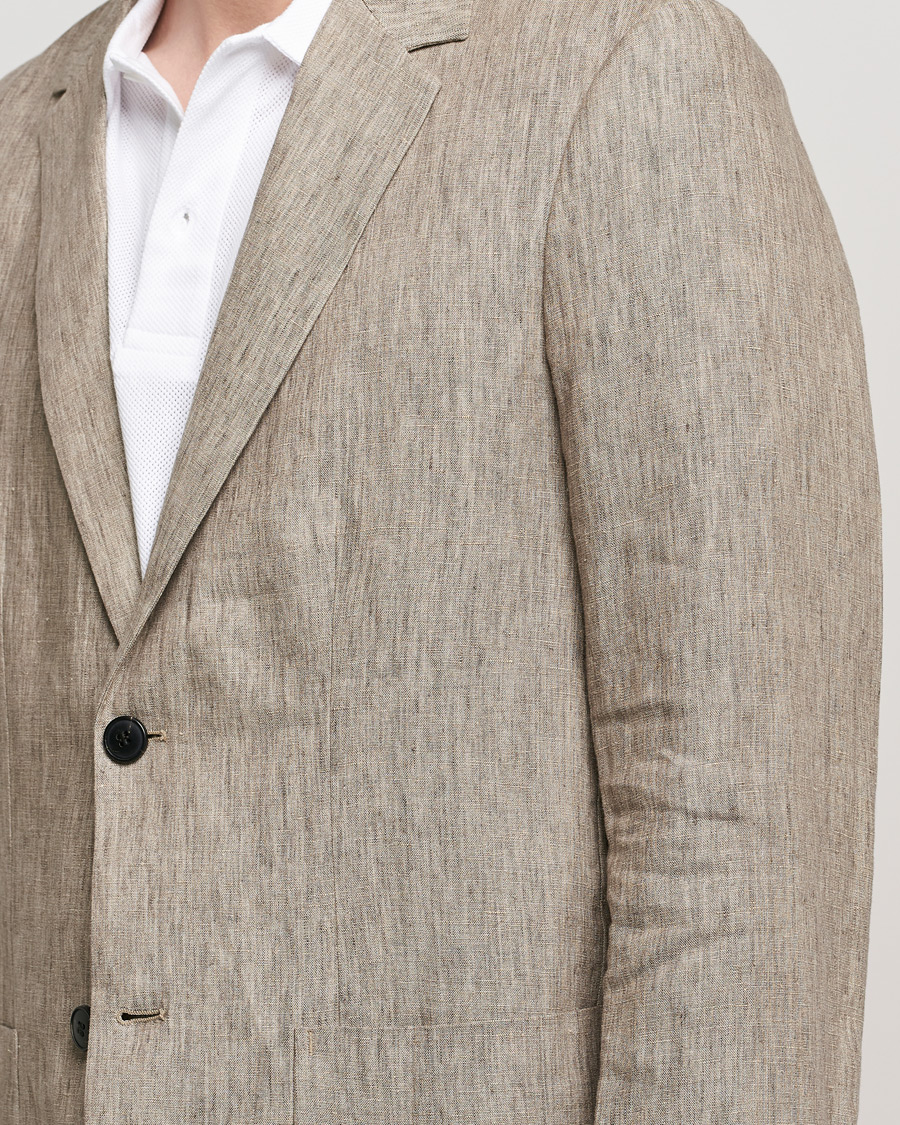 Heren | Blazers | Sunspel | Relaxed Linen Blazer Dark Stone