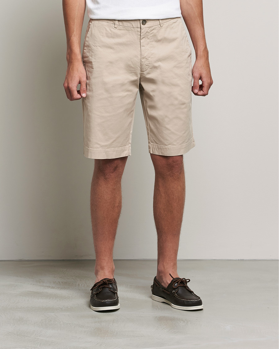 Homme | Shorts | Sunspel | Cotton Chino Shorts Light Stone