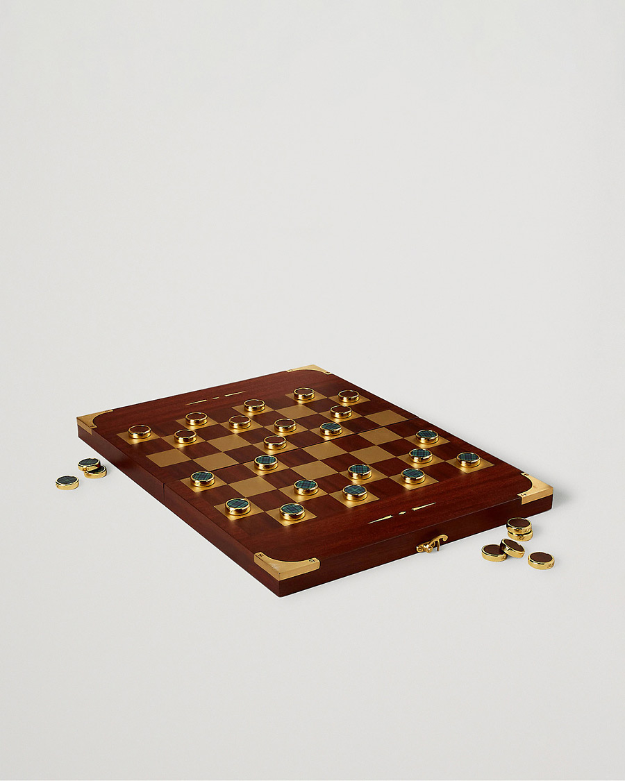 Homme | Ralph Lauren Home Parkwood Wooden Backgammon Set Mahogony/Brass | Ralph Lauren Home | Parkwood Wooden Backgammon Set Mahogony/Brass