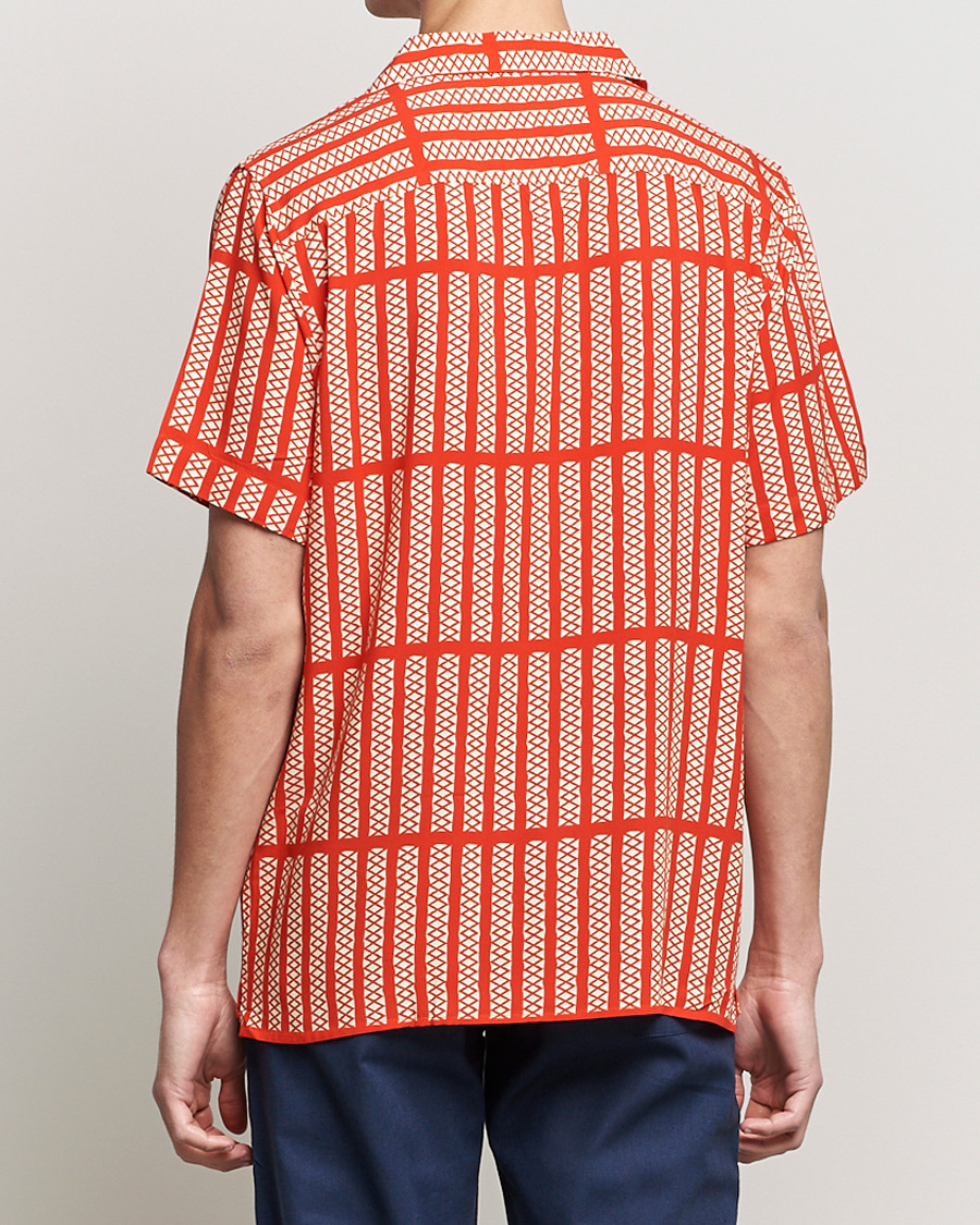 Heren | Overhemden | OAS | Viscose Resort Short Sleeve Shirt Railway