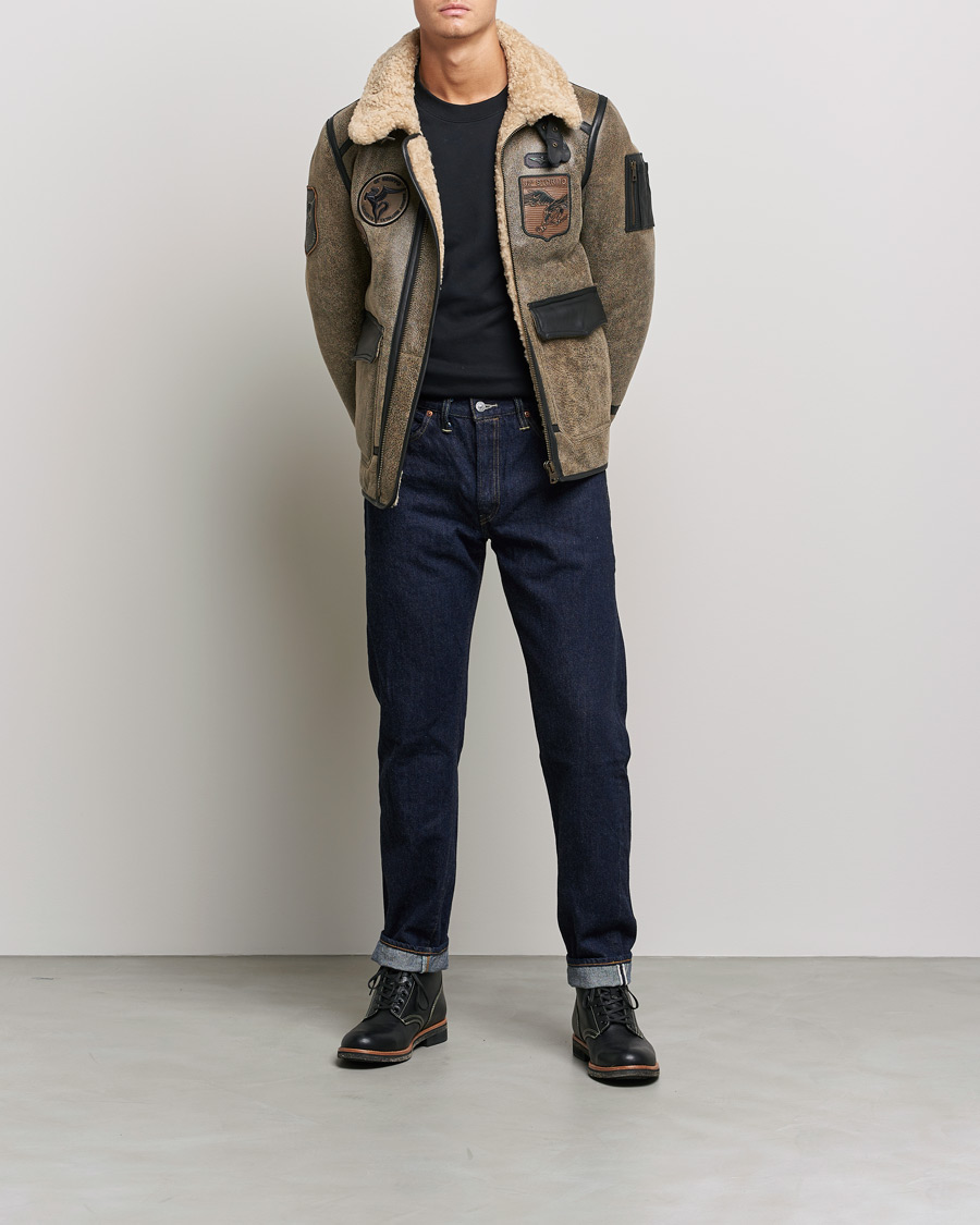 Homme | Manteaux Et Vestes | Aeronautica Militare | Aviator Patch Jacket Tabaco