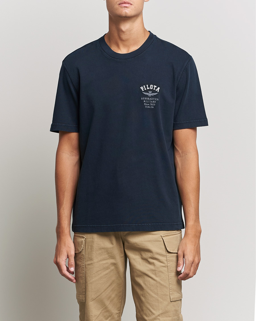 Heren | T-shirts | Aeronautica Militare | Short Sleeve Tee Blu Scuro