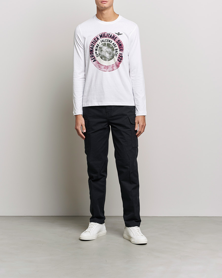 Heren | T-shirts | Aeronautica Militare | Long Sleeve Tee Off White