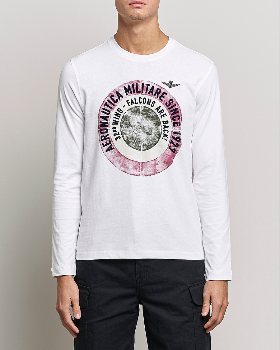 Heren | T-shirts | Aeronautica Militare | Long Sleeve Tee Off White