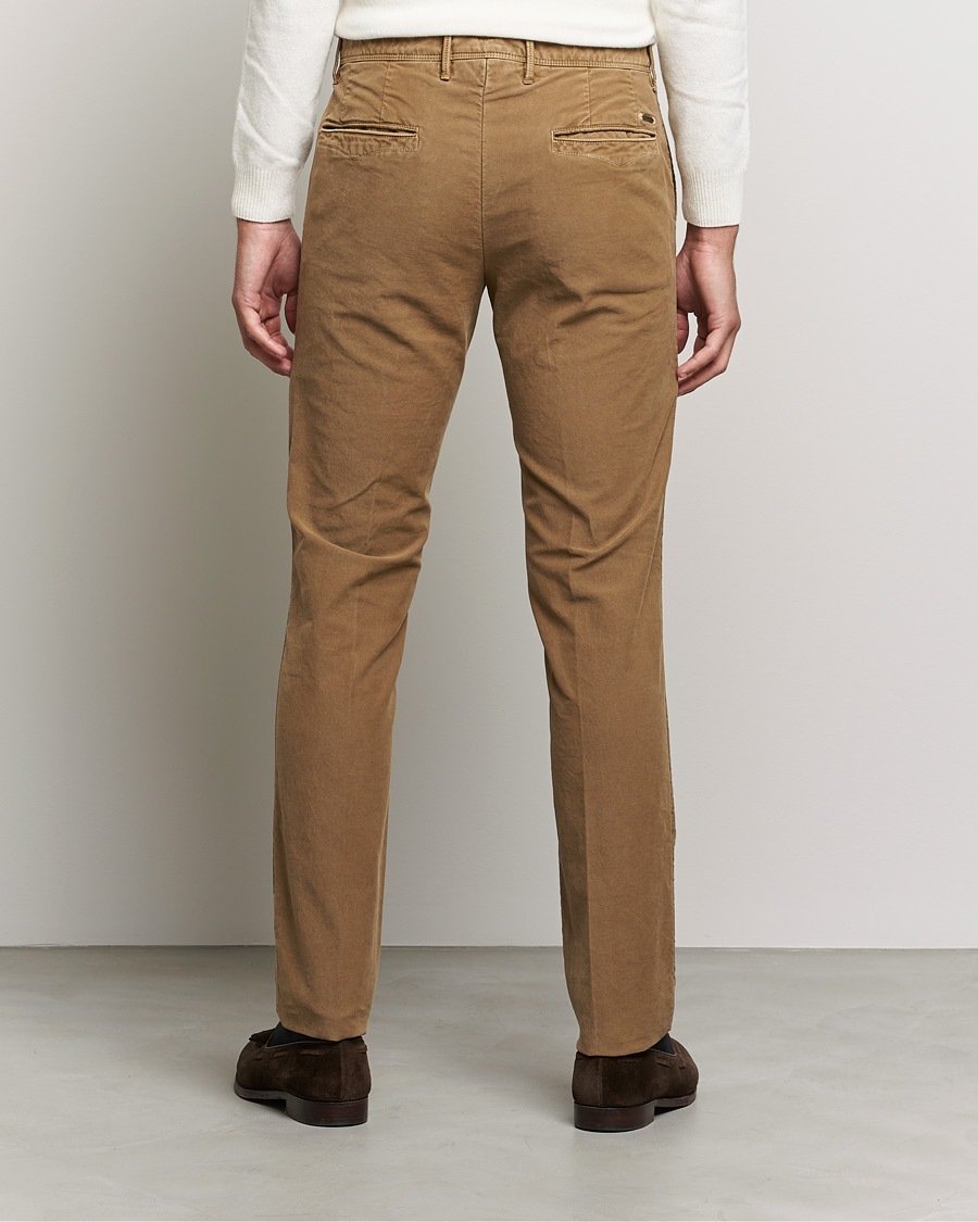 Homme | Pantalons | Incotex | Slim Fit Garment Dyed Slacks Brown