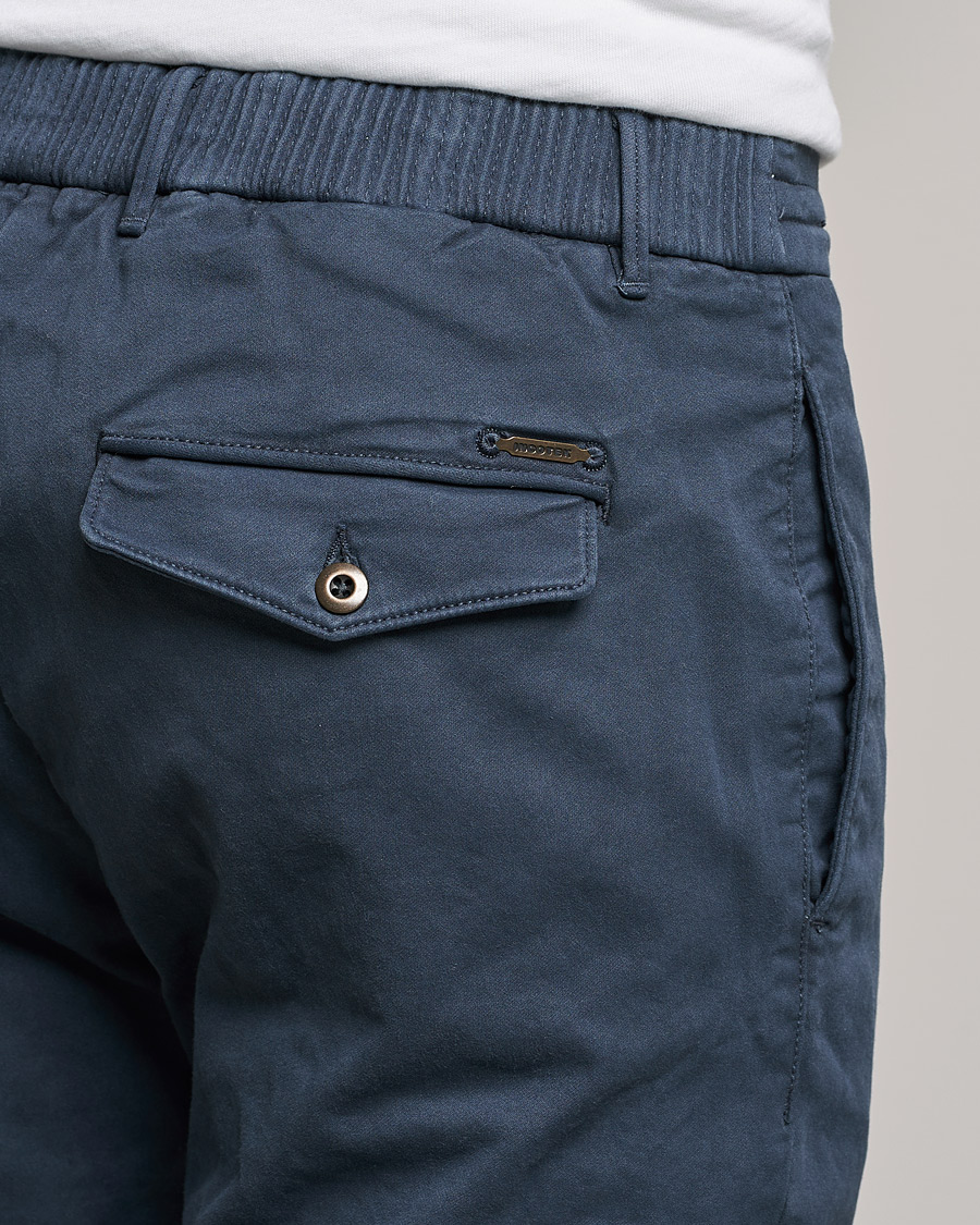 Heren | Broeken | Incotex | Slim Fit Satin Drawstring Joggers Navy