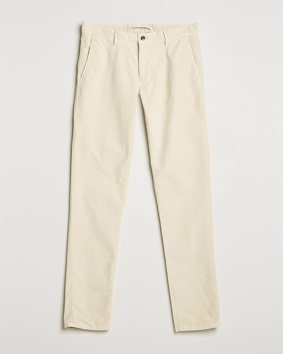 Heren | Broeken | Incotex | Slim Fit Vintage Moleskine Slacks Light Beige