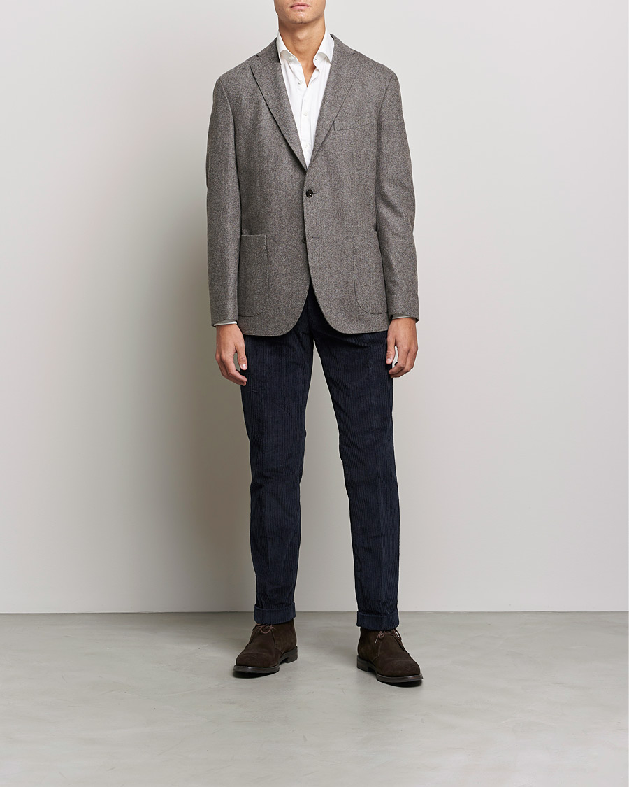 Heren | Broeken | Incotex | Regular Fit Heavy Cord Slacks Navy