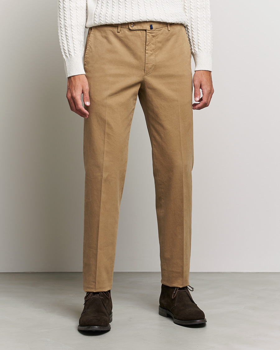 Homme | Pantalons | Incotex | Regular Fit Cotton Stretch Chinos Beige