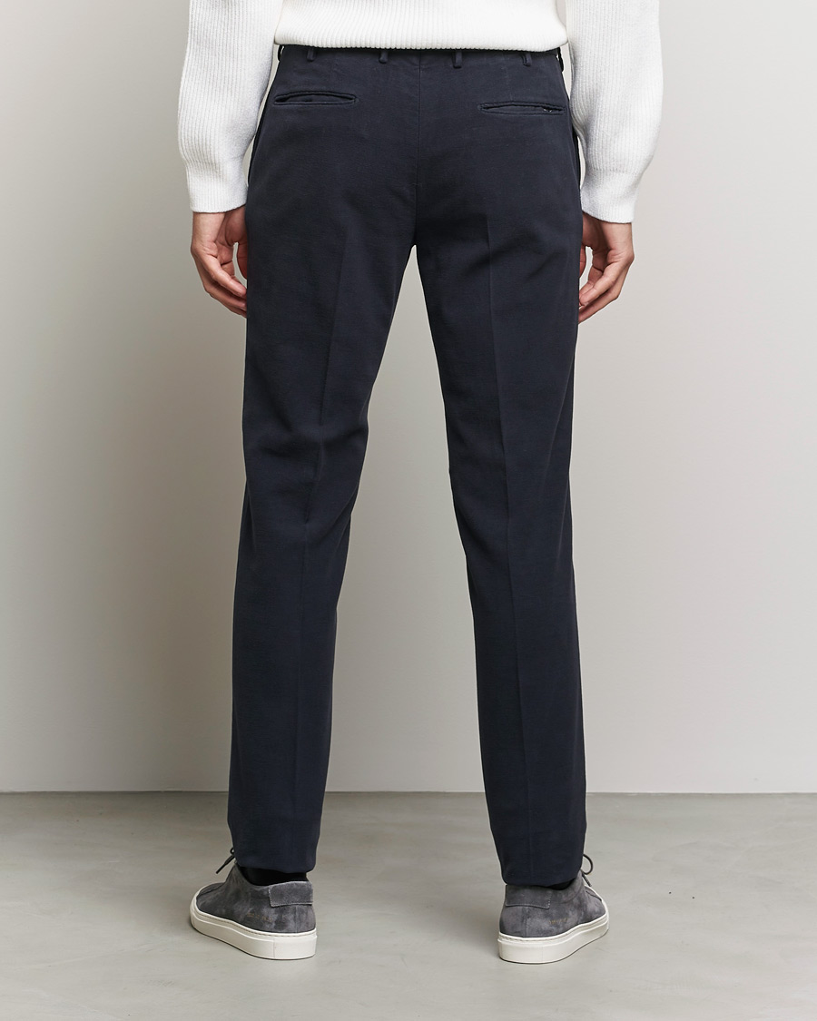 Heren | Broeken | Incotex | Slim Fit Luxury Moleskine Trousers Navy