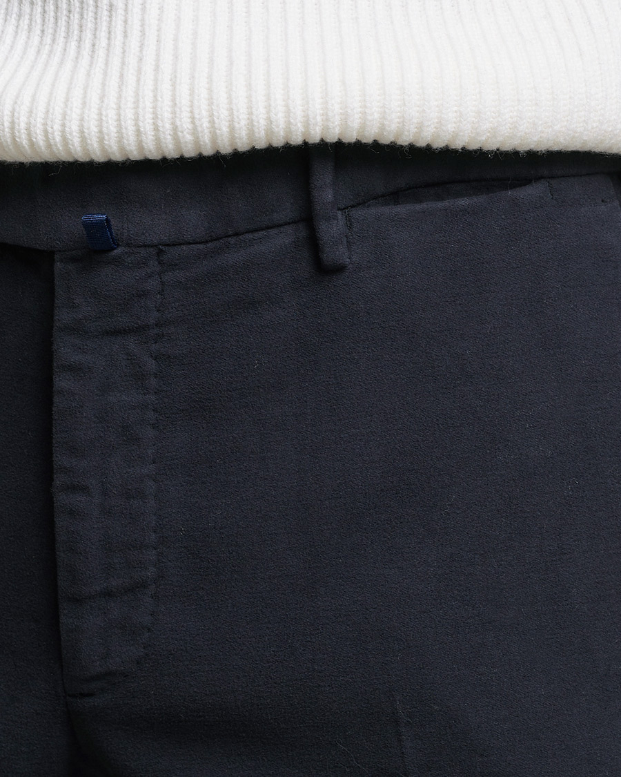 Heren | Broeken | Incotex | Slim Fit Luxury Moleskine Trousers Navy