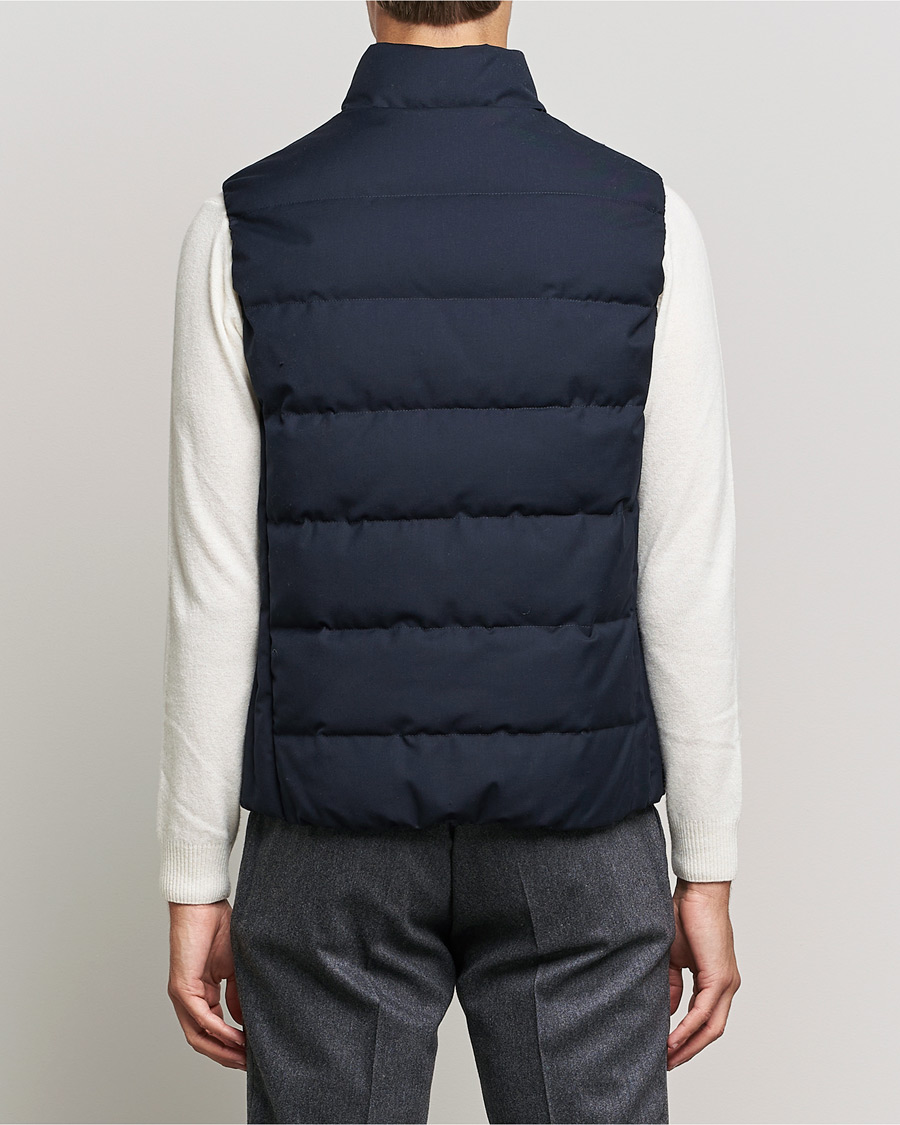 Heren | Jassen | Slowear | Tekno Sartorial Wool Down Vest Navy