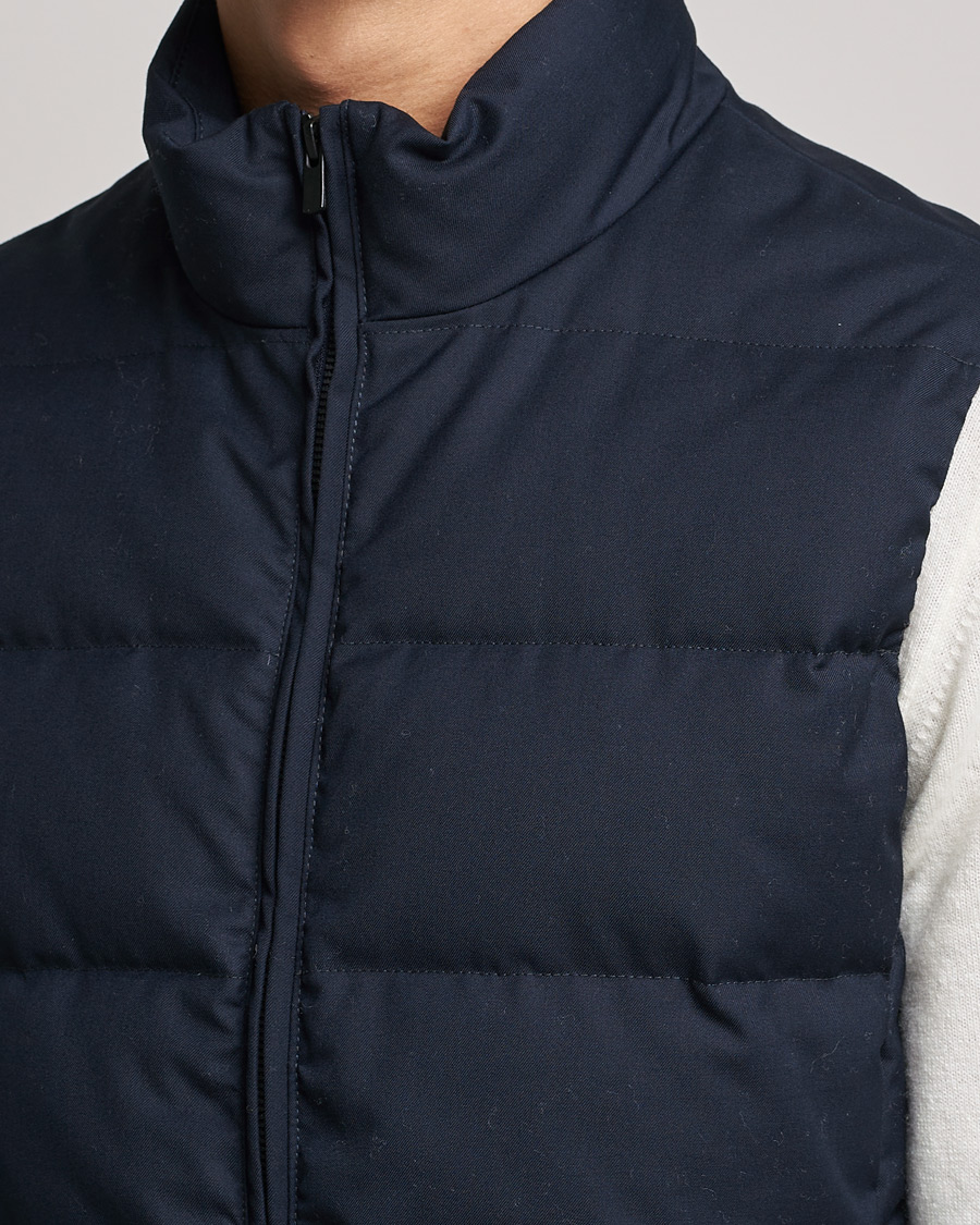 Heren | Jassen | Slowear | Tekno Sartorial Wool Down Vest Navy