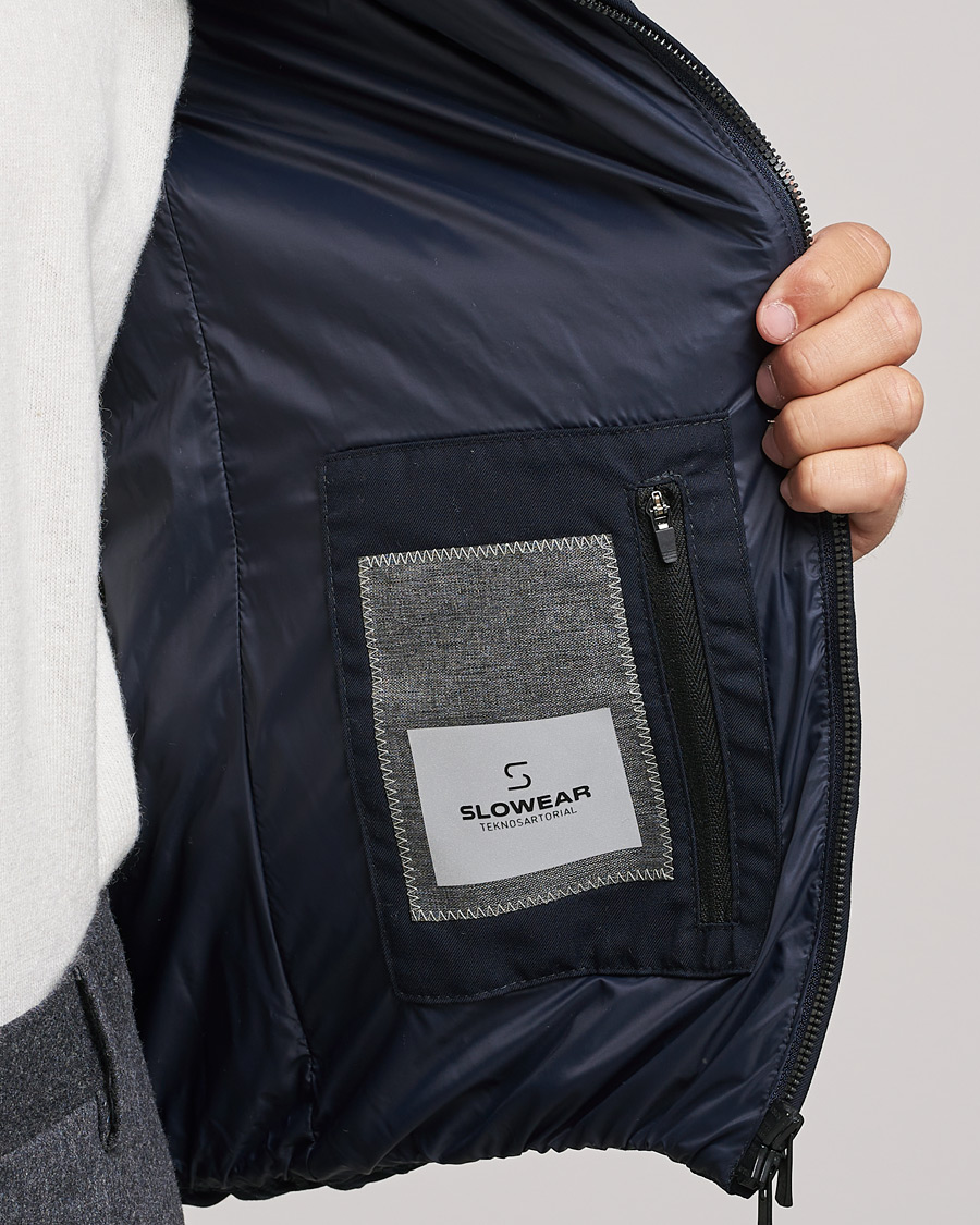 Heren | Jassen | Slowear | Tekno Sartorial Wool Down Vest Navy