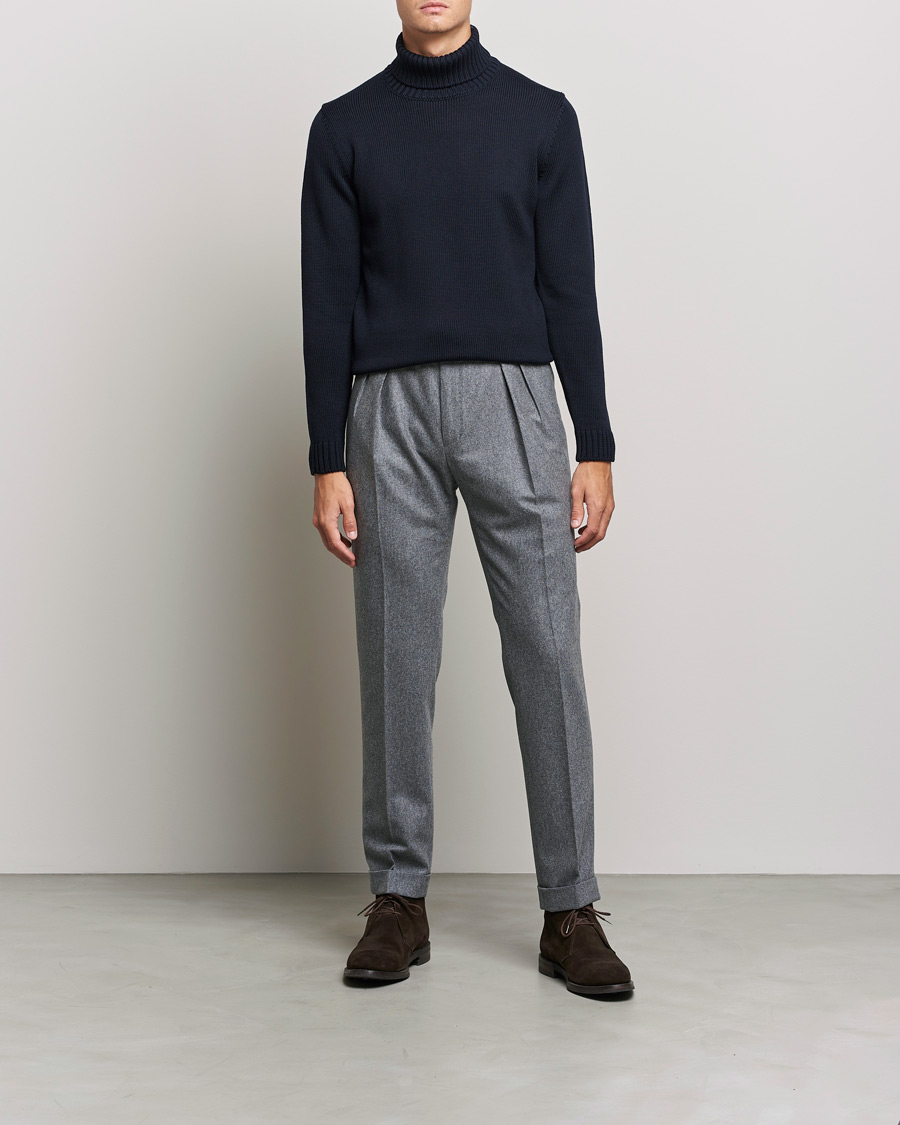 Homme | Pulls Et Tricots | Zanone | Virgin Merino Wool Rollneck Navy