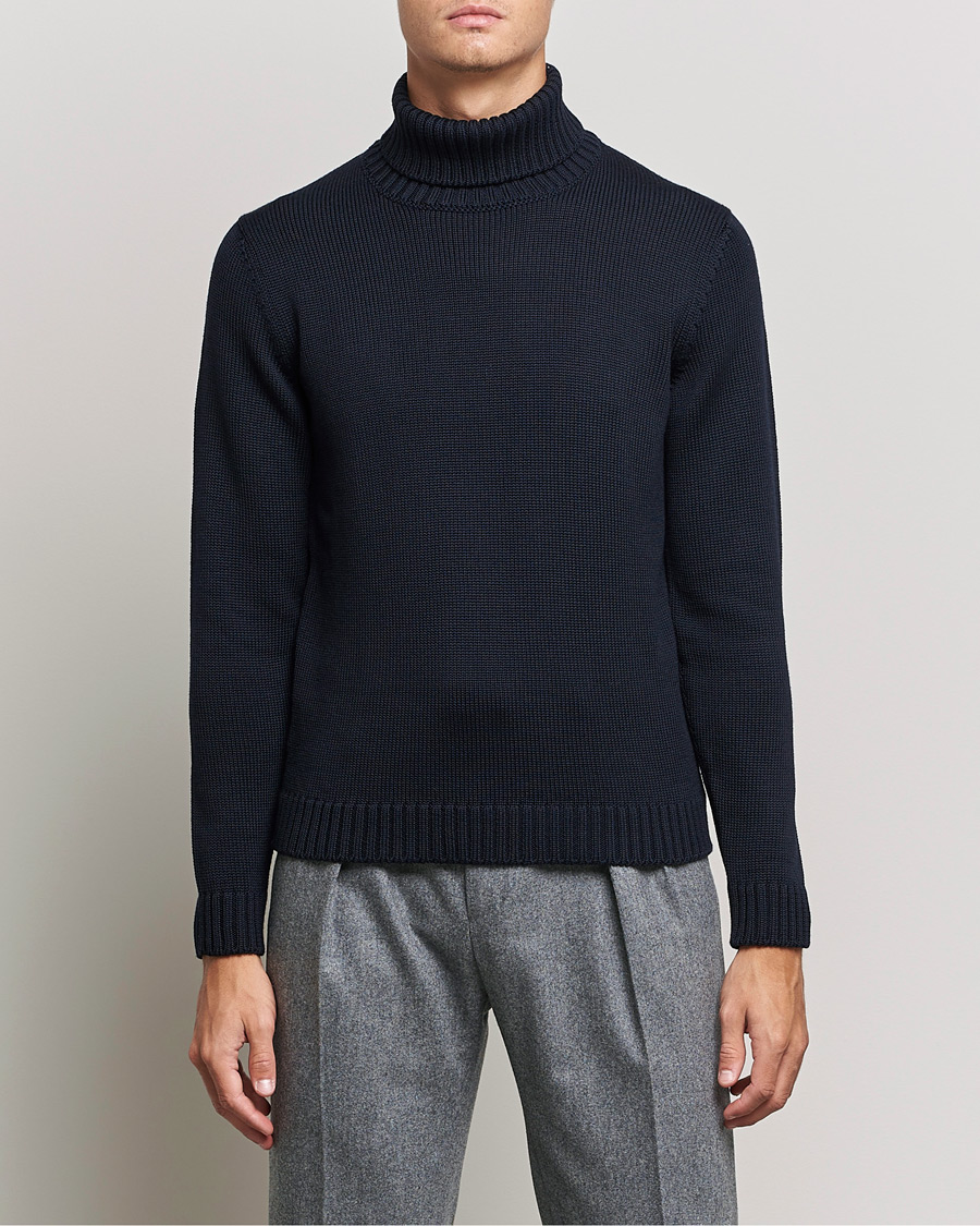 Homme | Pulls Et Tricots | Zanone | Virgin Merino Wool Rollneck Navy