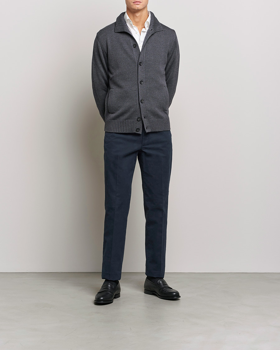 Homme | Pulls Et Tricots | Zanone | Virgin Merino Wool Chioto Cardigan Grey Melange