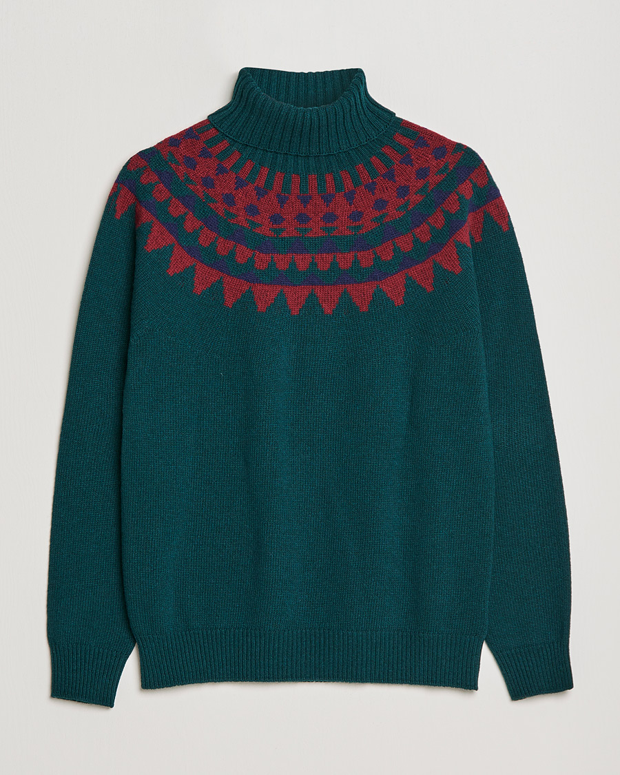 Homme | Pulls Et Tricots | Zanone | Fairisle Jacquard Rollneck Green