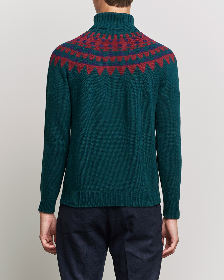 Homme | Pulls Et Tricots | Zanone | Fairisle Jacquard Rollneck Green