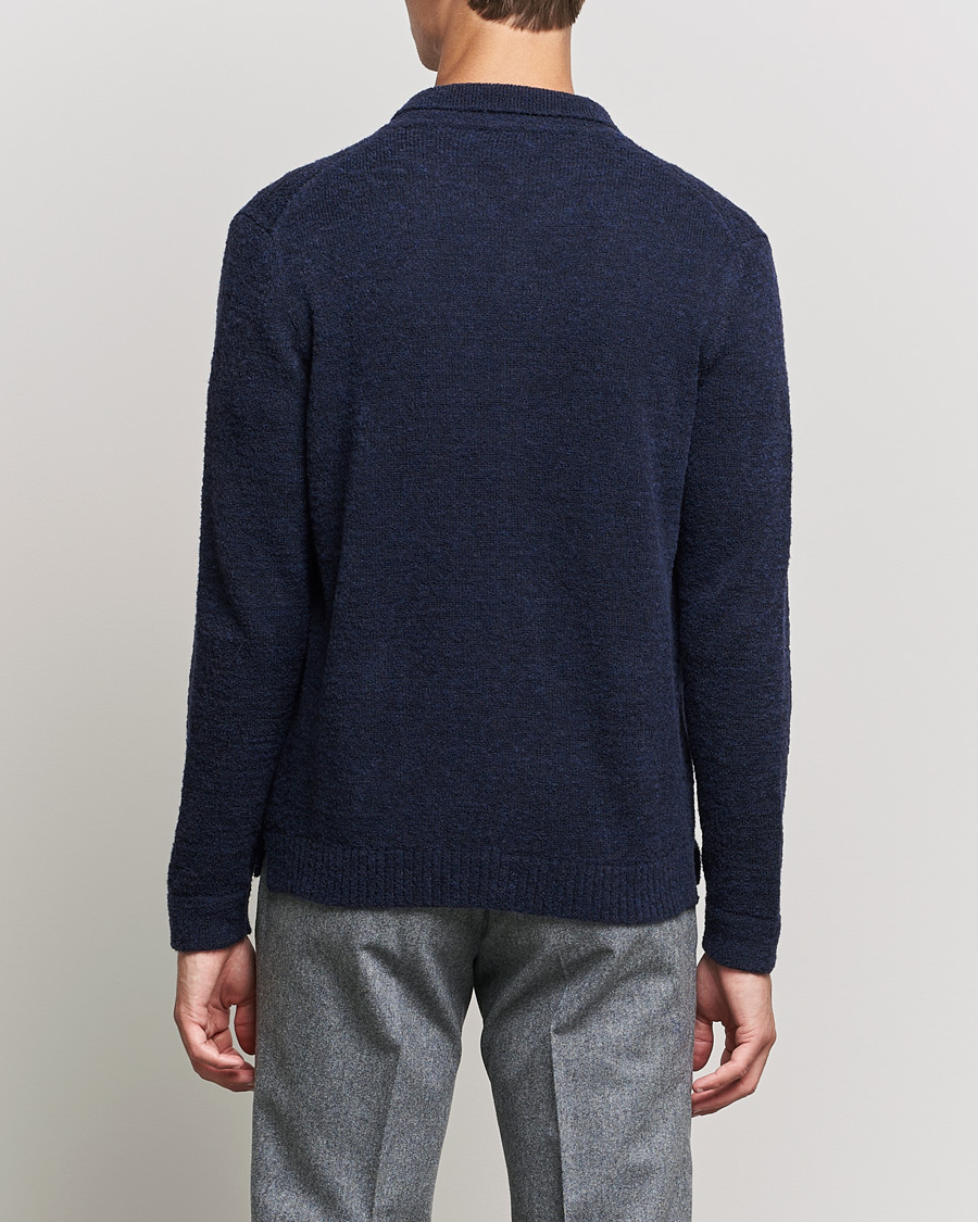 Homme | Pulls Et Tricots | Zanone | Boucle Wool Chore Jacket Navy