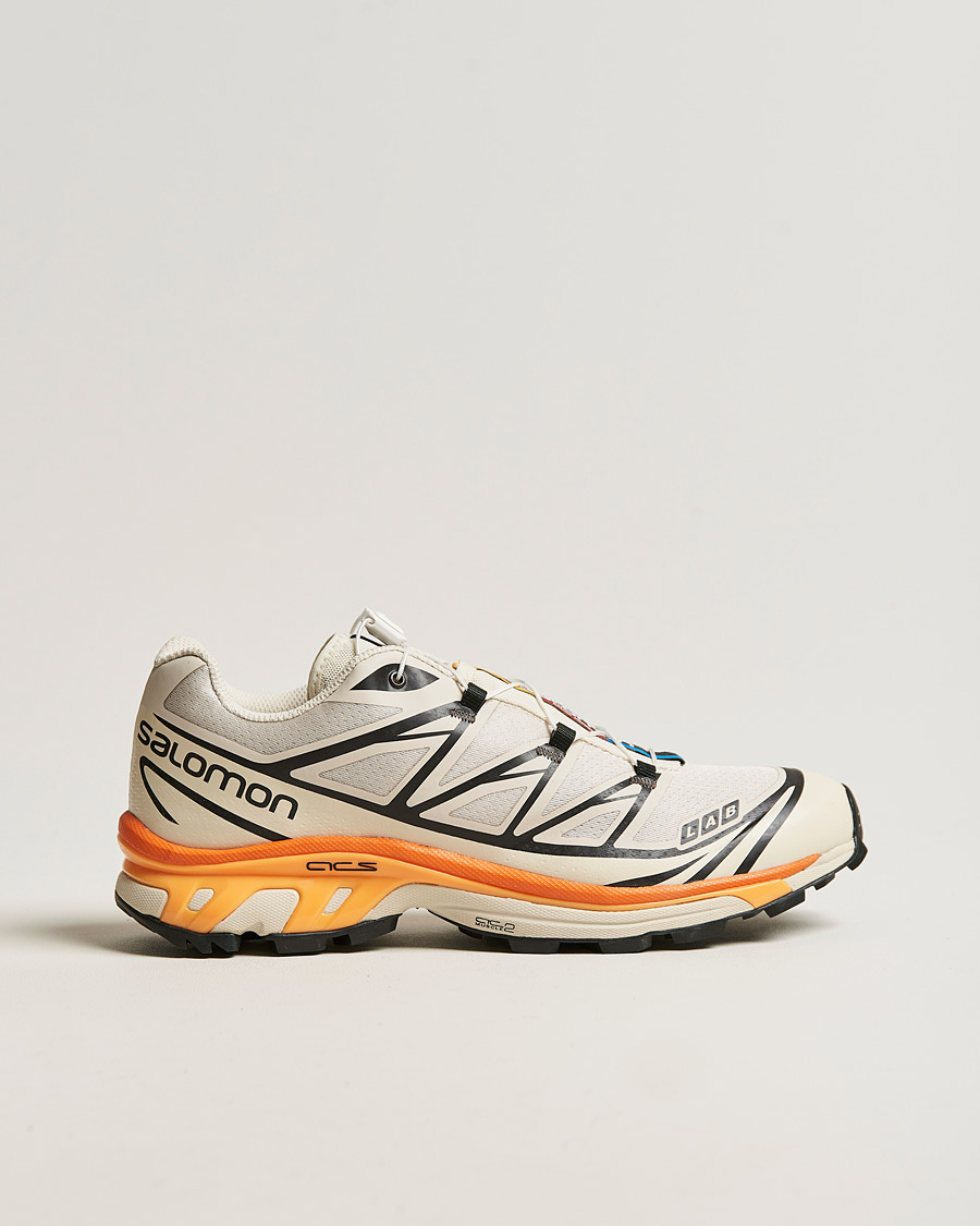 Homme | Salomon XT-6 Running Sneakers Beige/Orange | Salomon | XT-6 Running Sneakers Beige/Orange