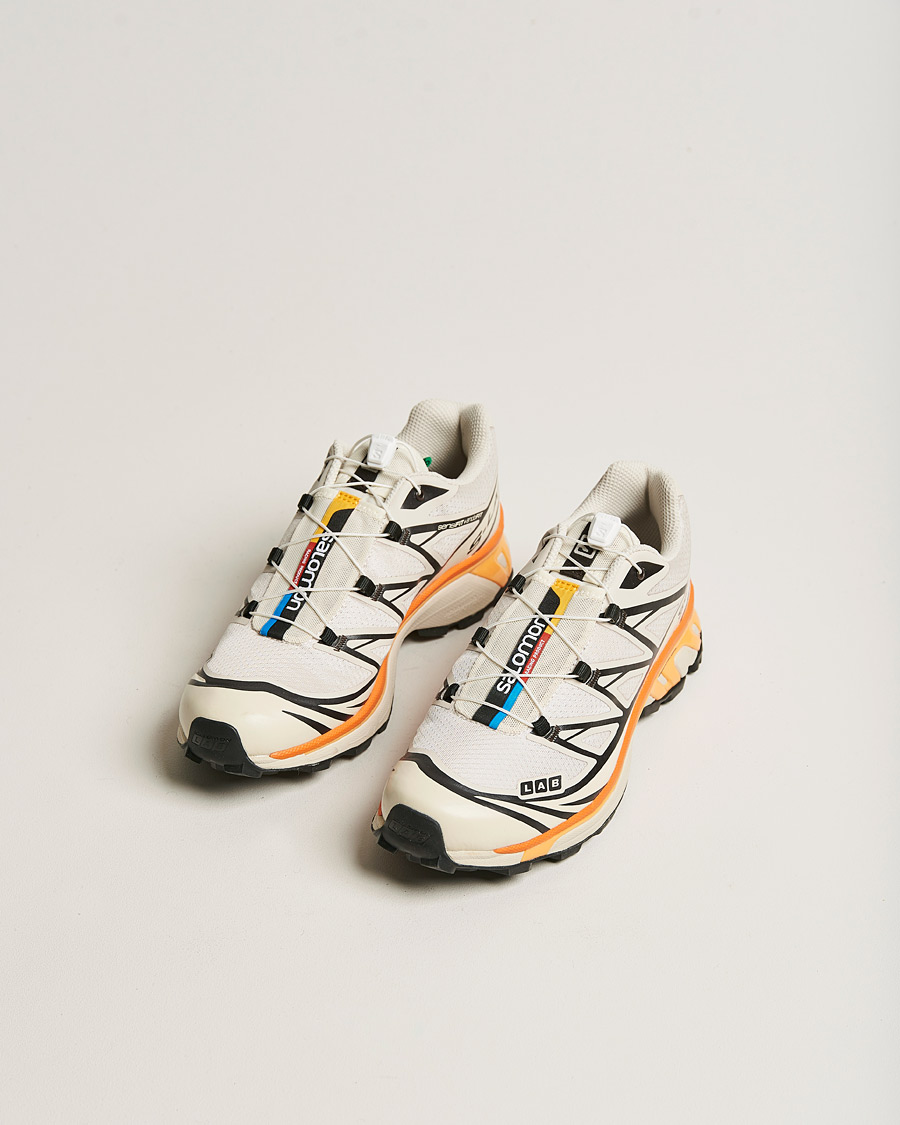 Homme | Salomon XT-6 Running Sneakers Beige/Orange | Salomon | XT-6 Running Sneakers Beige/Orange