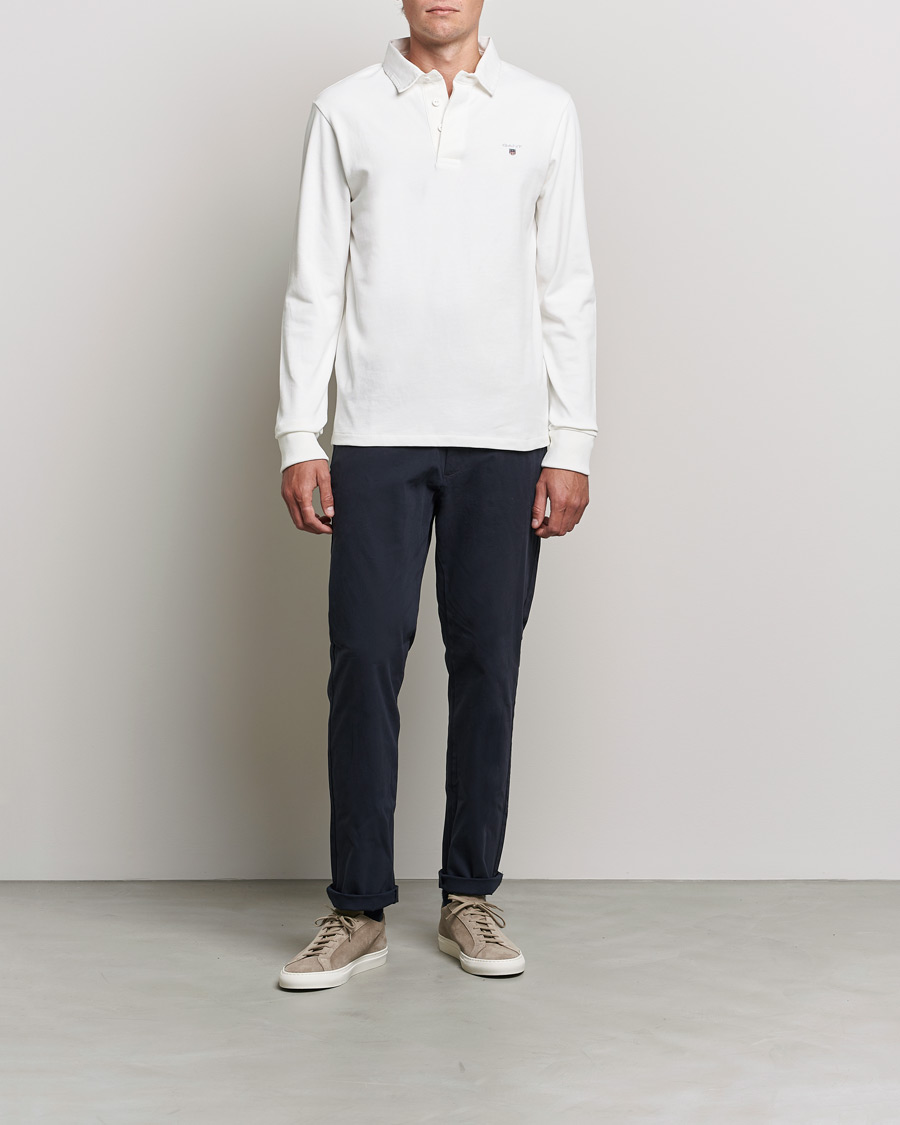 Heren | Truien | GANT | Original Solid Heavy Rugger Eggshell
