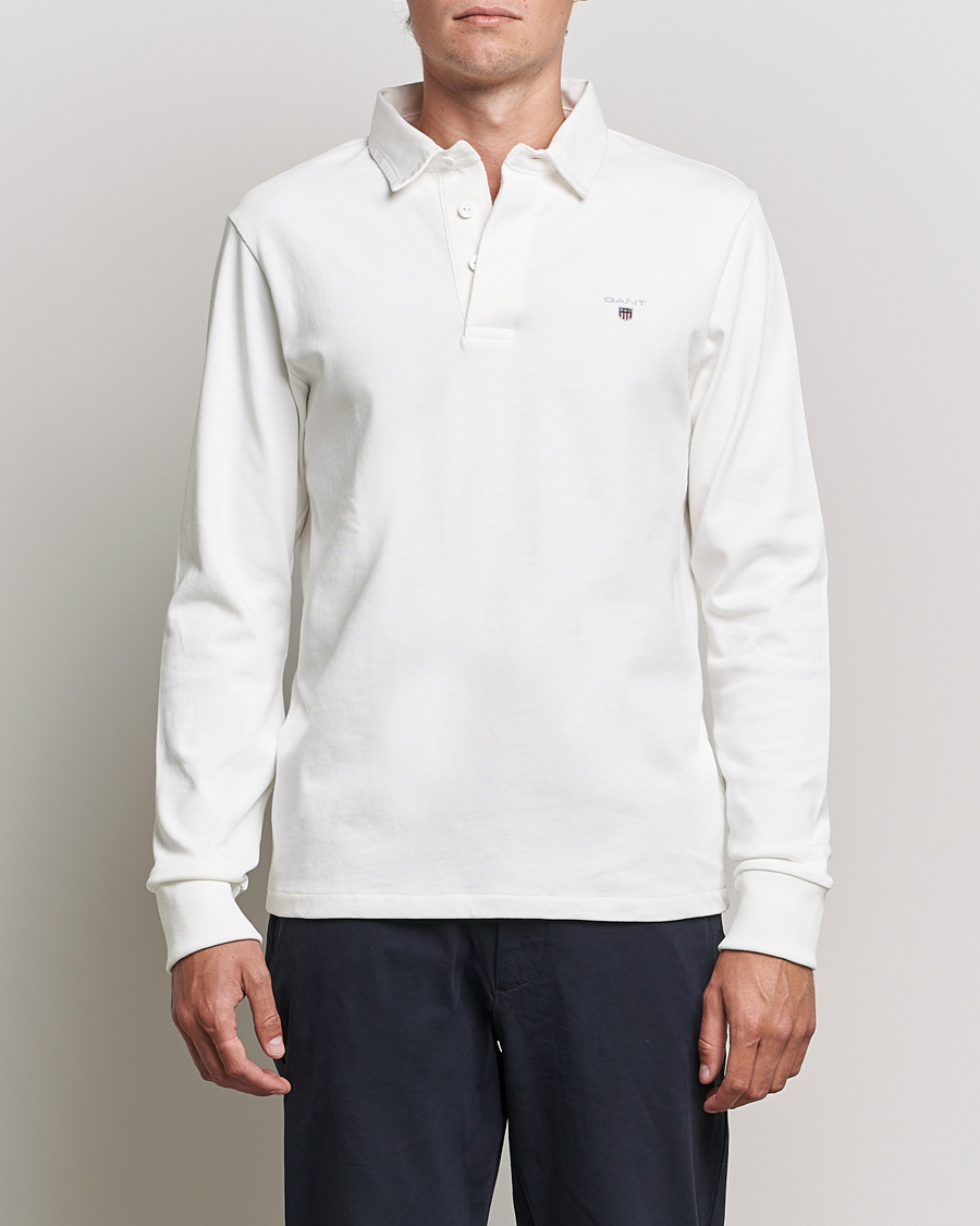 Heren | Truien | GANT | Original Solid Heavy Rugger Eggshell