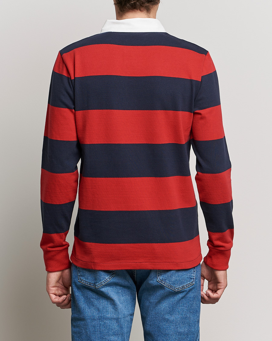Heren | Truien | GANT | Original Barstripe Heavy Rugger Ruby Red
