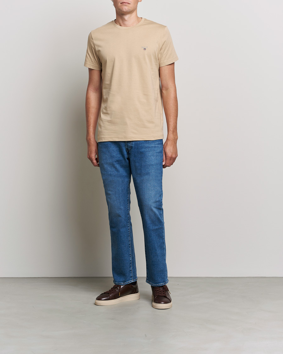 Homme | T-shirts | GANT | The Original T-shirt Hazelwood Beige