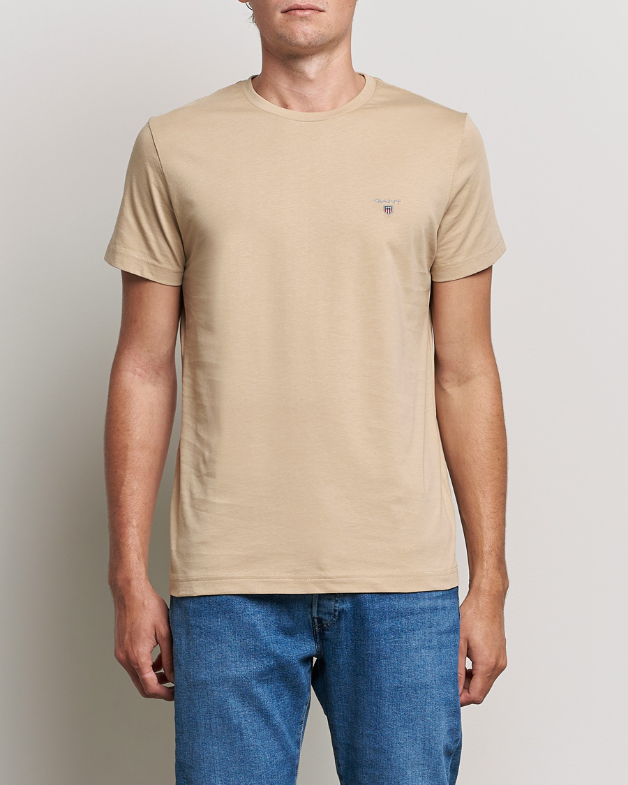 Homme | T-shirts | GANT | The Original T-shirt Hazelwood Beige