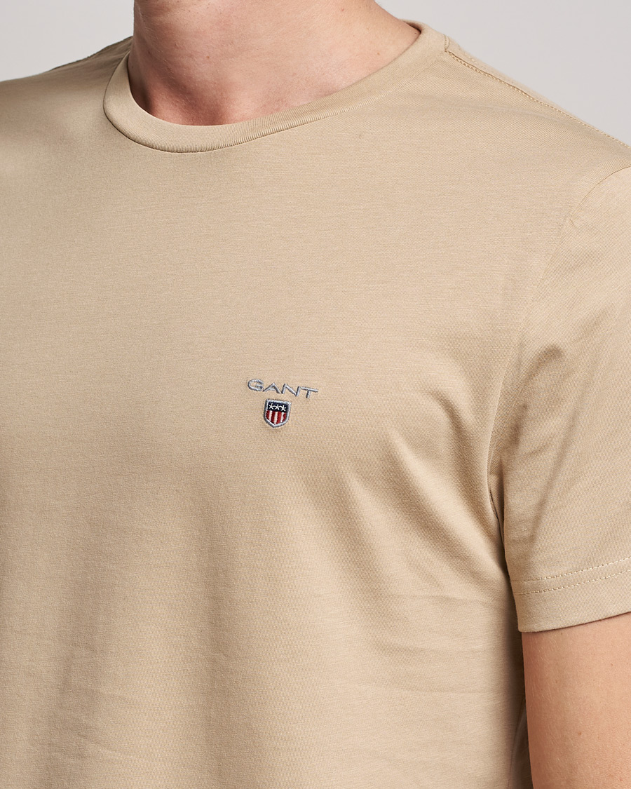 Homme | T-shirts | GANT | The Original T-shirt Hazelwood Beige