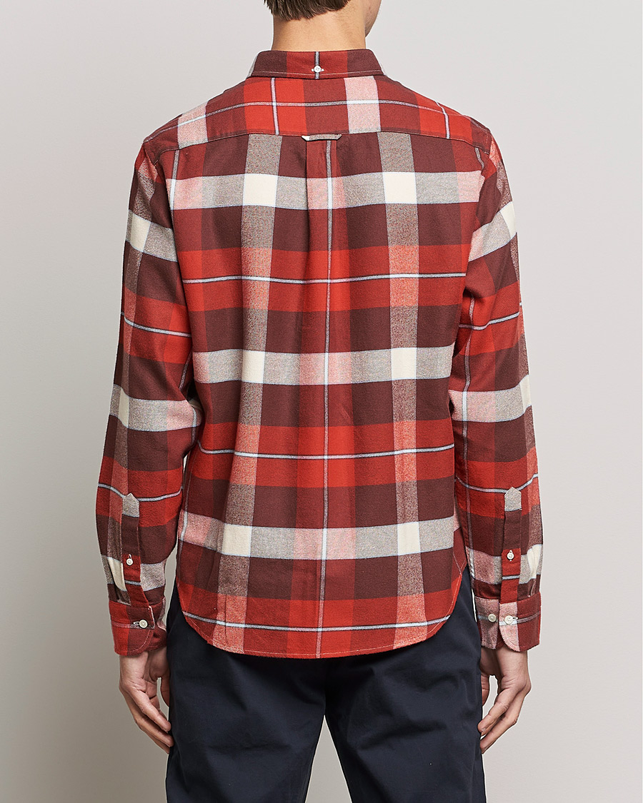 Heren | Overhemden | GANT | Regular Fit Flannel Block Checked Shirt Spice Red
