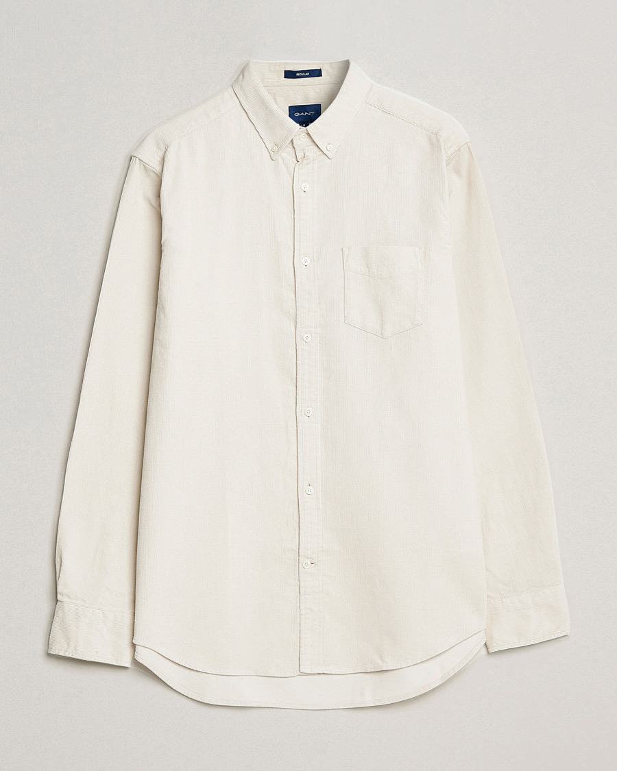 Heren | Overhemden | GANT | Regular Fit Corduroy Shirt Putty