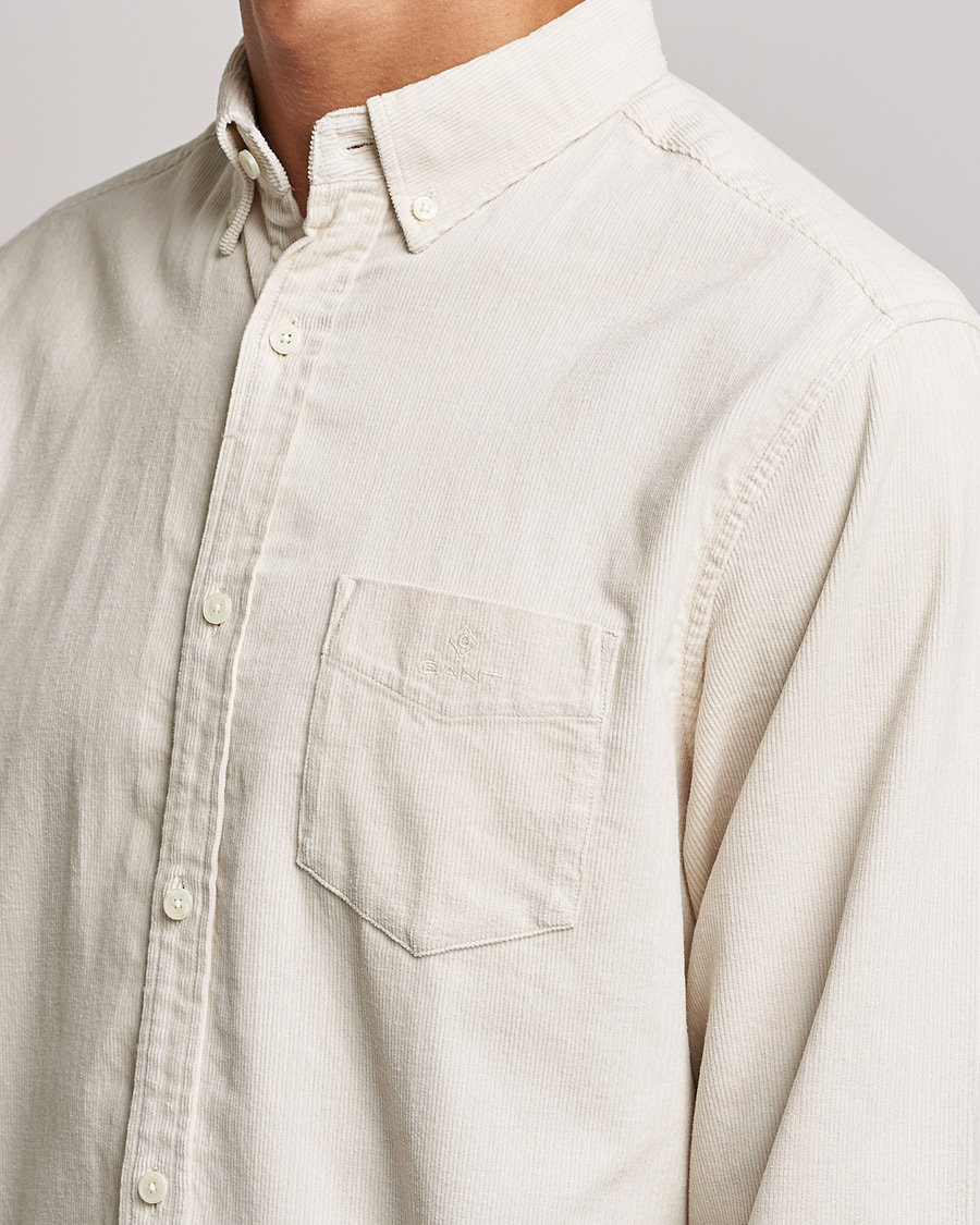 Heren | Overhemden | GANT | Regular Fit Corduroy Shirt Putty