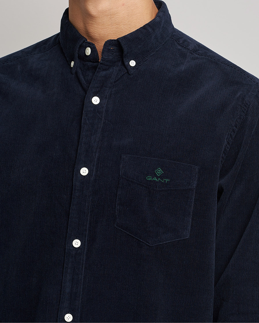 Heren | Overhemden | GANT | Regular Fit Corduroy Shirt Evening Blue
