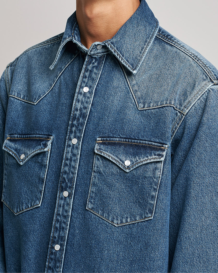 Homme | Chemises | GANT | Western Denim Shirt Vintageg Blue