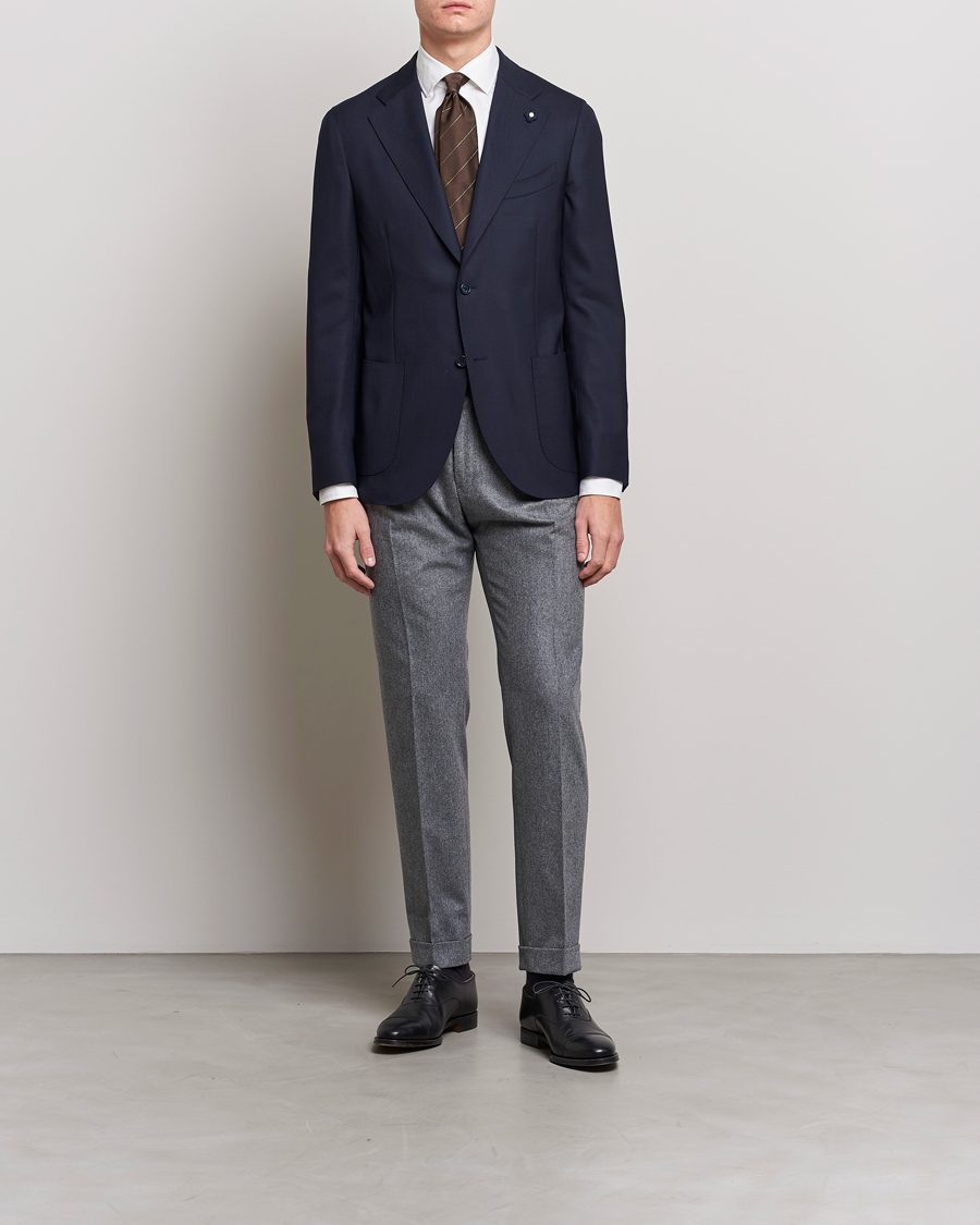 Heren | Blazers | Lardini | Patch Pocket Wool Blazer Navy