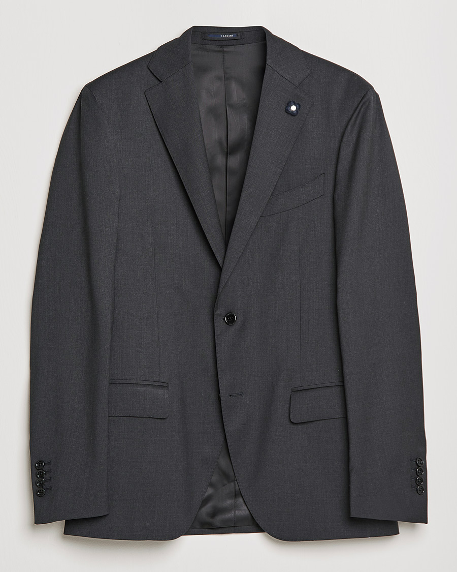 Heren | Blazers | Lardini | Two Button Wool Blazer Grey