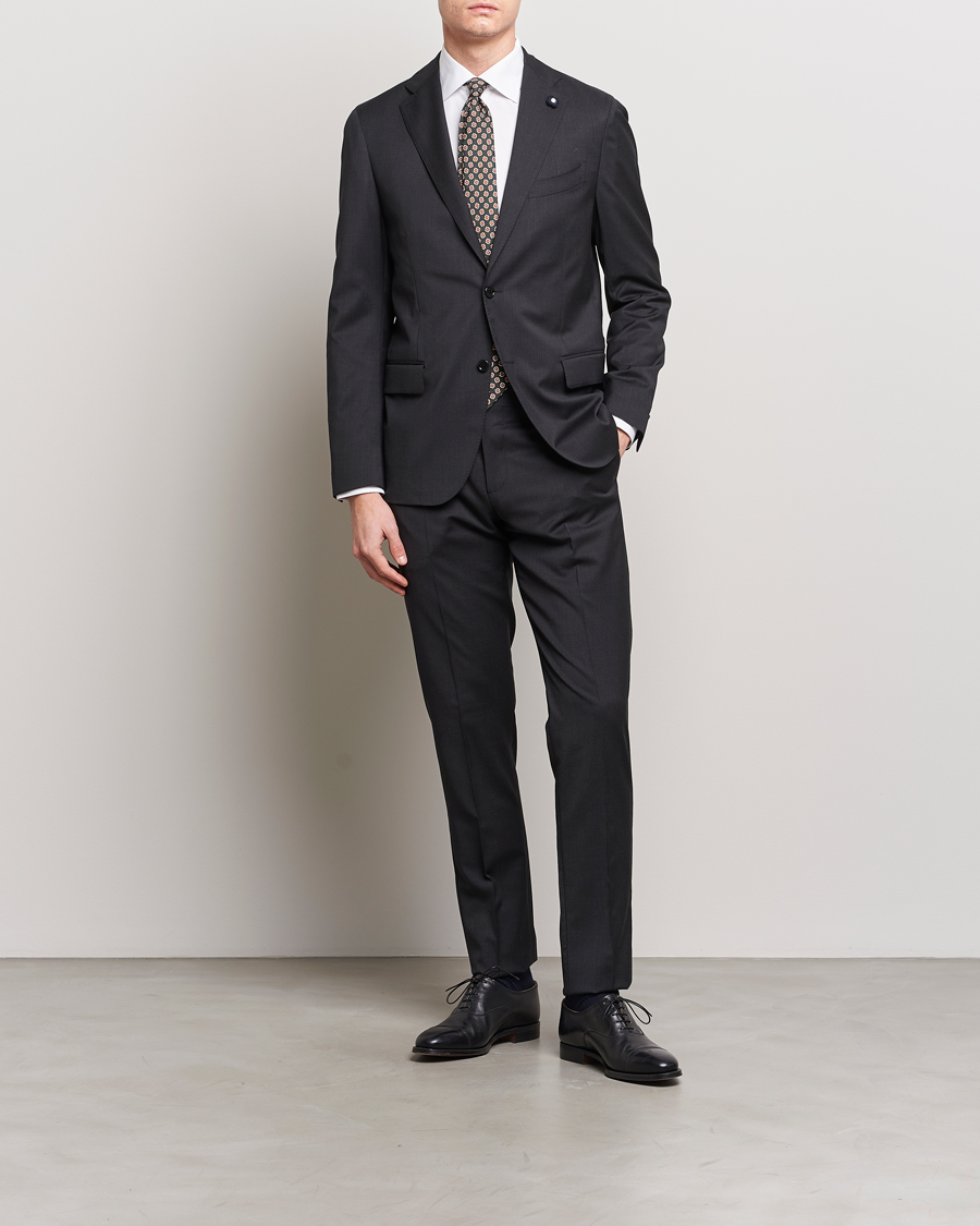 Heren | Blazers | Lardini | Two Button Wool Blazer Grey
