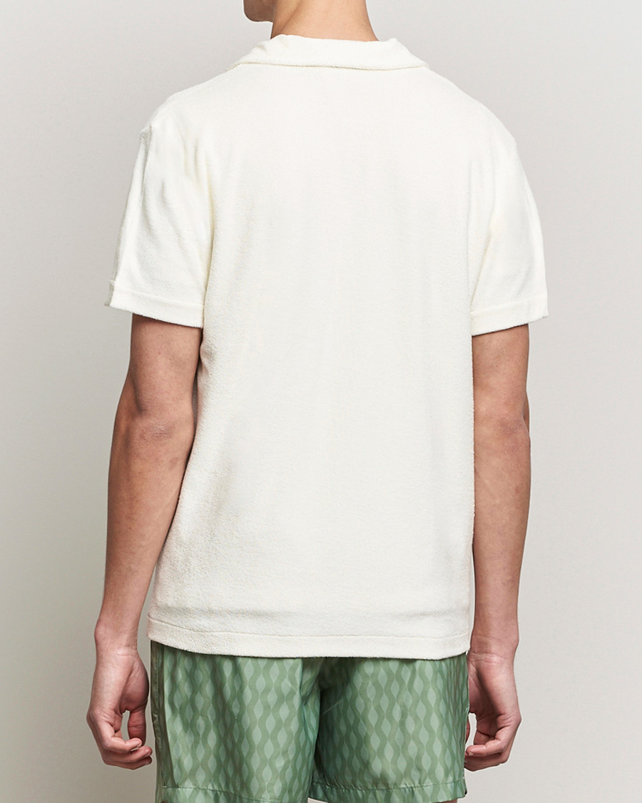 Heren | Overhemden | The Resort Co | Short Sleeve Terry Resort Shirt White
