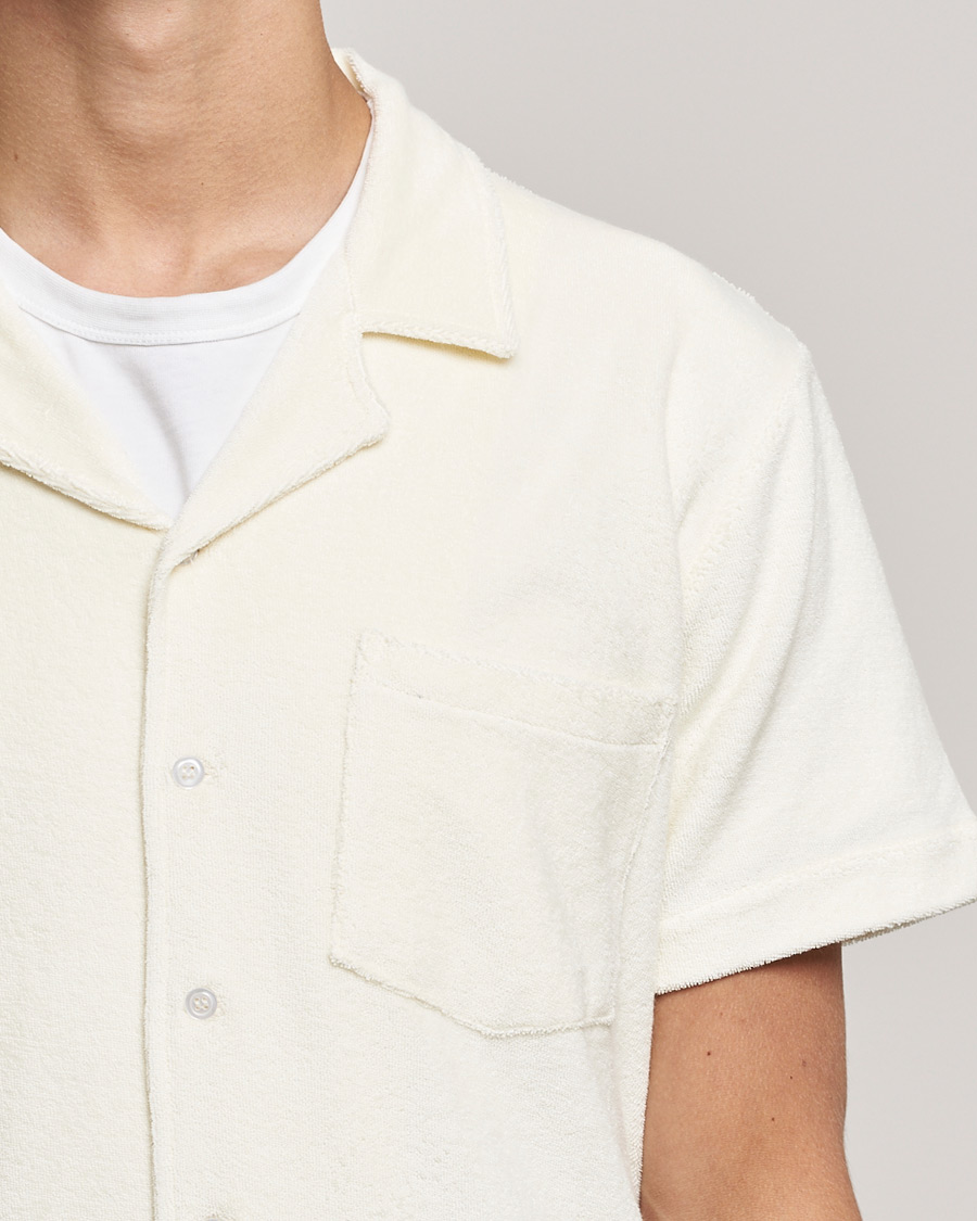 Heren | Overhemden | The Resort Co | Short Sleeve Terry Resort Shirt White