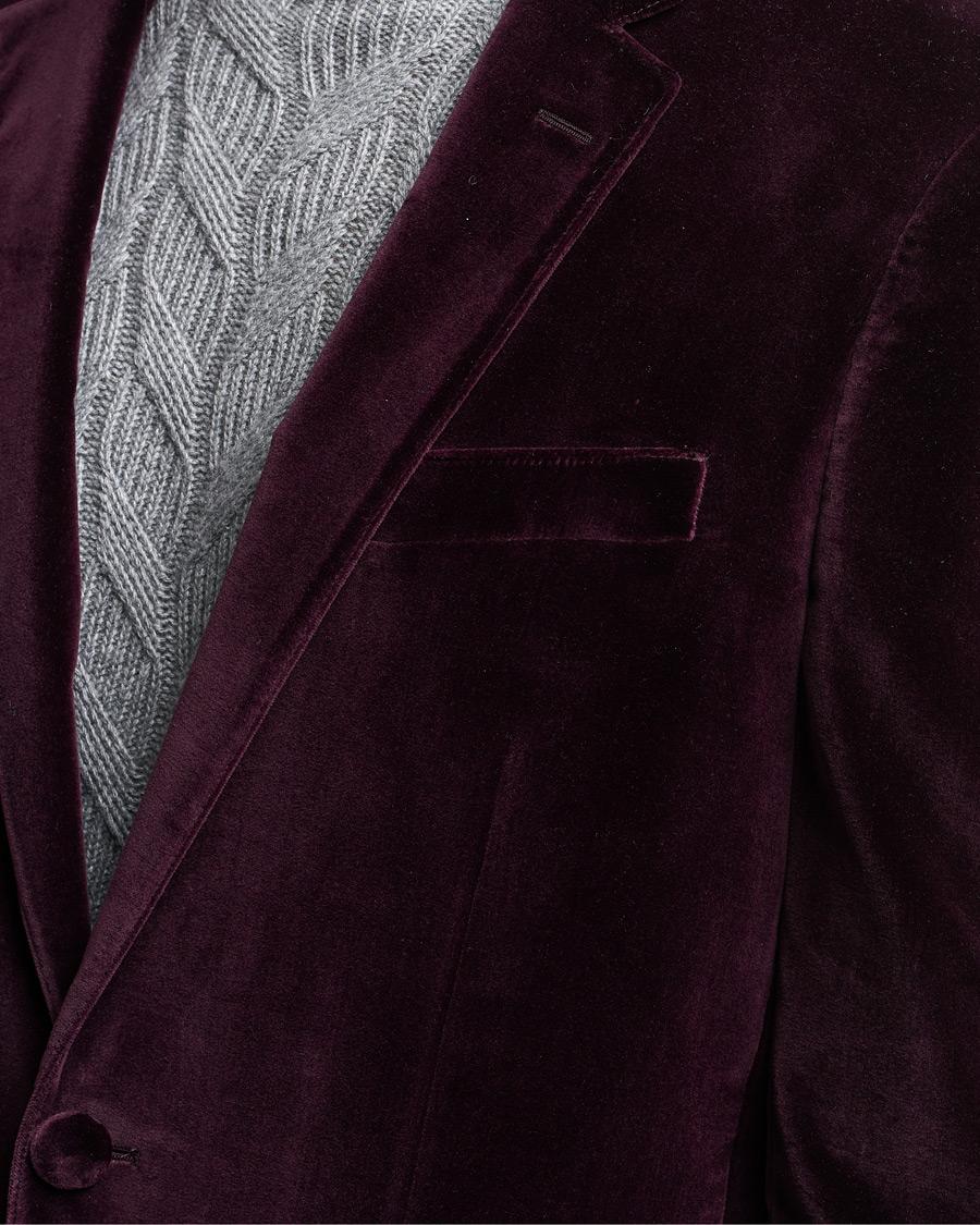 Heren | Blazers | Etro | Velvet Blazer Burgundy