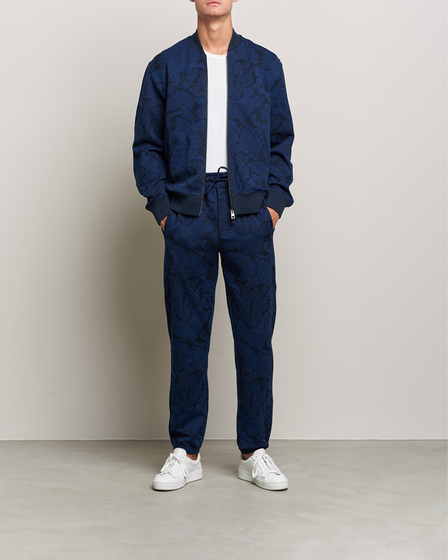 Homme | Pulls Et Tricots | Etro | Printed Bomber Sweat Navy