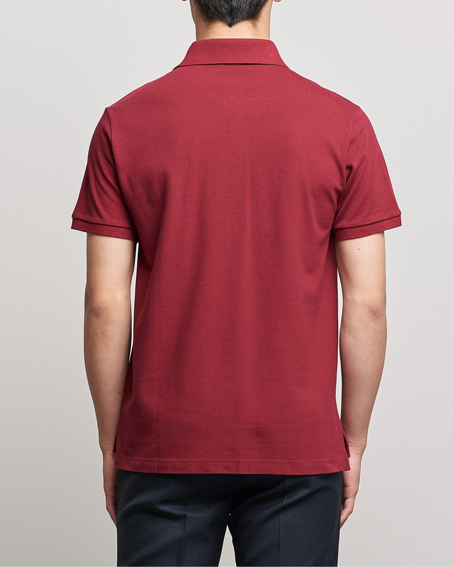 Heren | Polo's | Etro | Short Sleeve Contrast Paisley Polo Burgundy