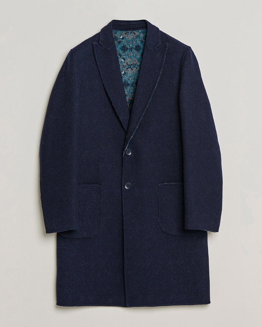 Heren | Jassen | Etro | Deconstructed Reversible Coat Navy