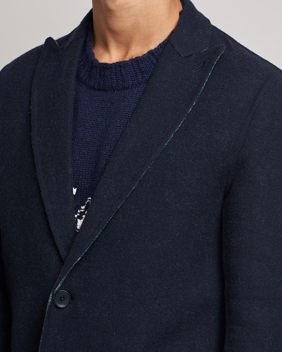 Heren | Jassen | Etro | Deconstructed Reversible Coat Navy